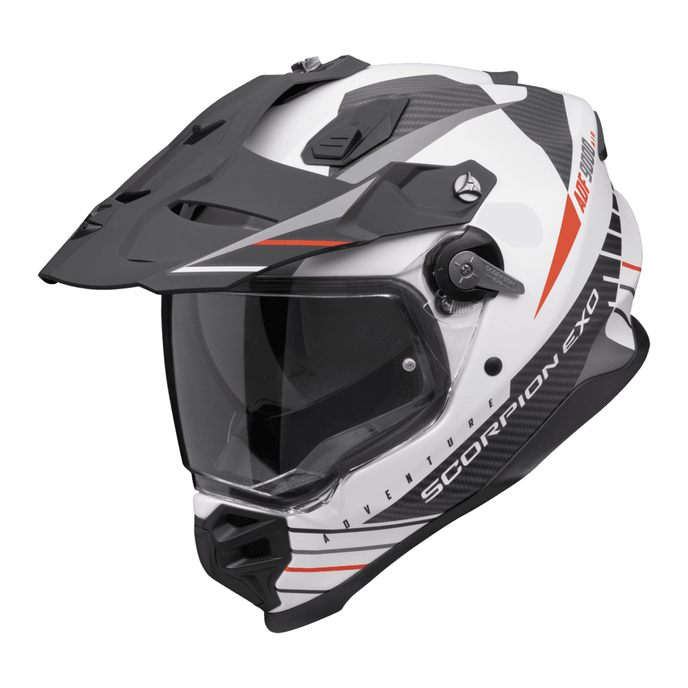 Moto přilba SCORPION ADF-9000 AIR FEAT matná bílo/černo/červená