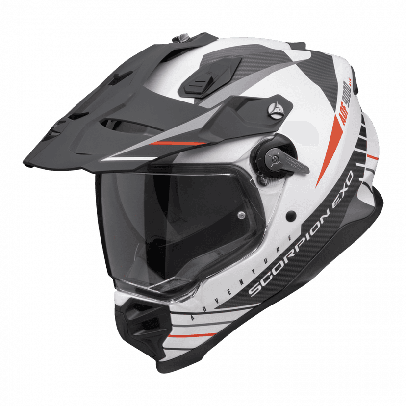 Moto přilba SCORPION ADF-9000 AIR FEAT matná bílo/černo/červená