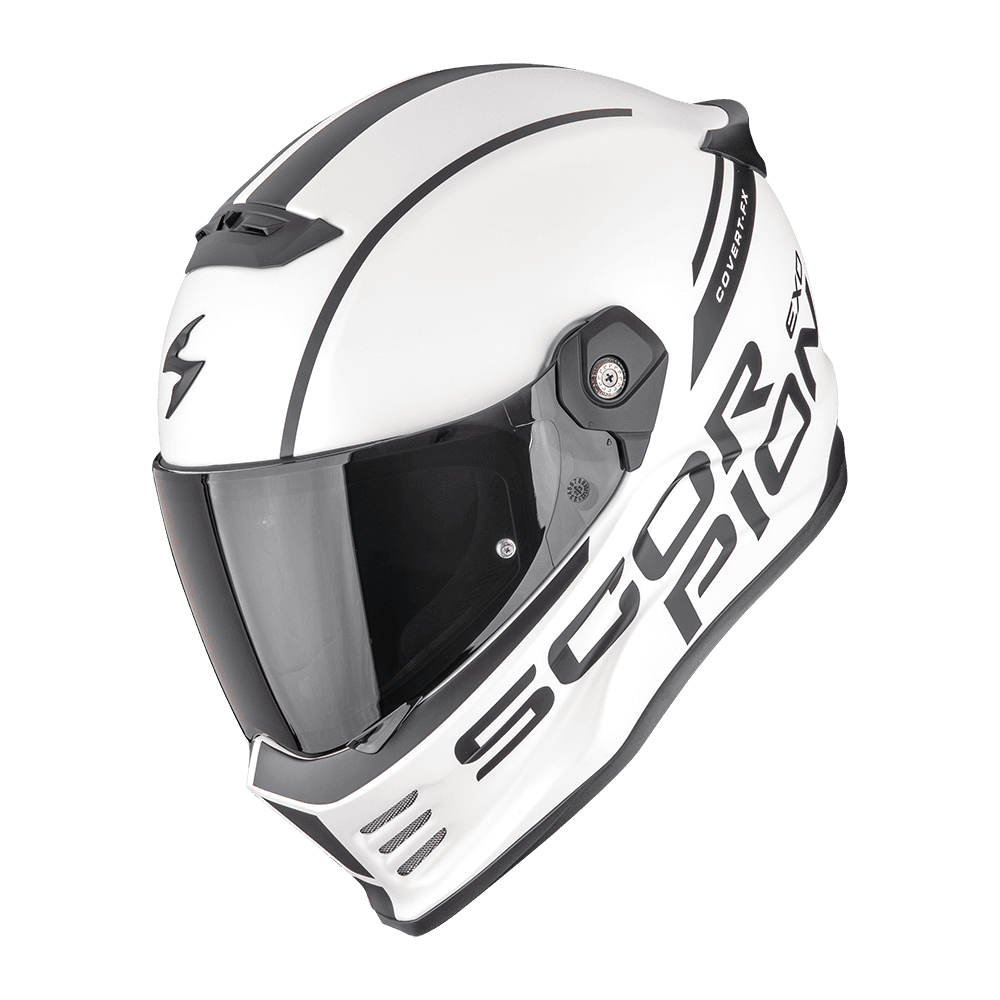 Moto přilba SCORPION COVERT FX DANKO matná perleťově bílo/černá