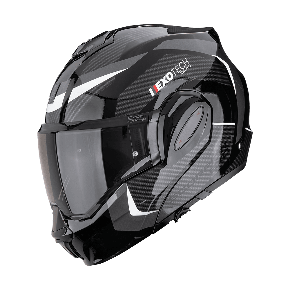 Moto přilba SCORPION EXO-TECH EVO PRO ACUTI černo/stříbrná