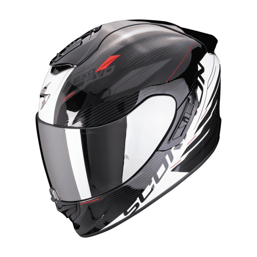 Moto přilba SCORPION EXO-1400 EVO II AIR LUMA černo/bílá