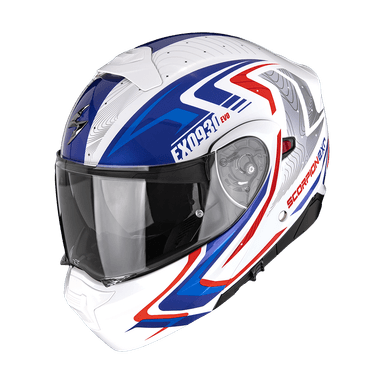 Moto přilba SCORPION EXO-930 EVO ALPHA bílo/červeno/modrá 3