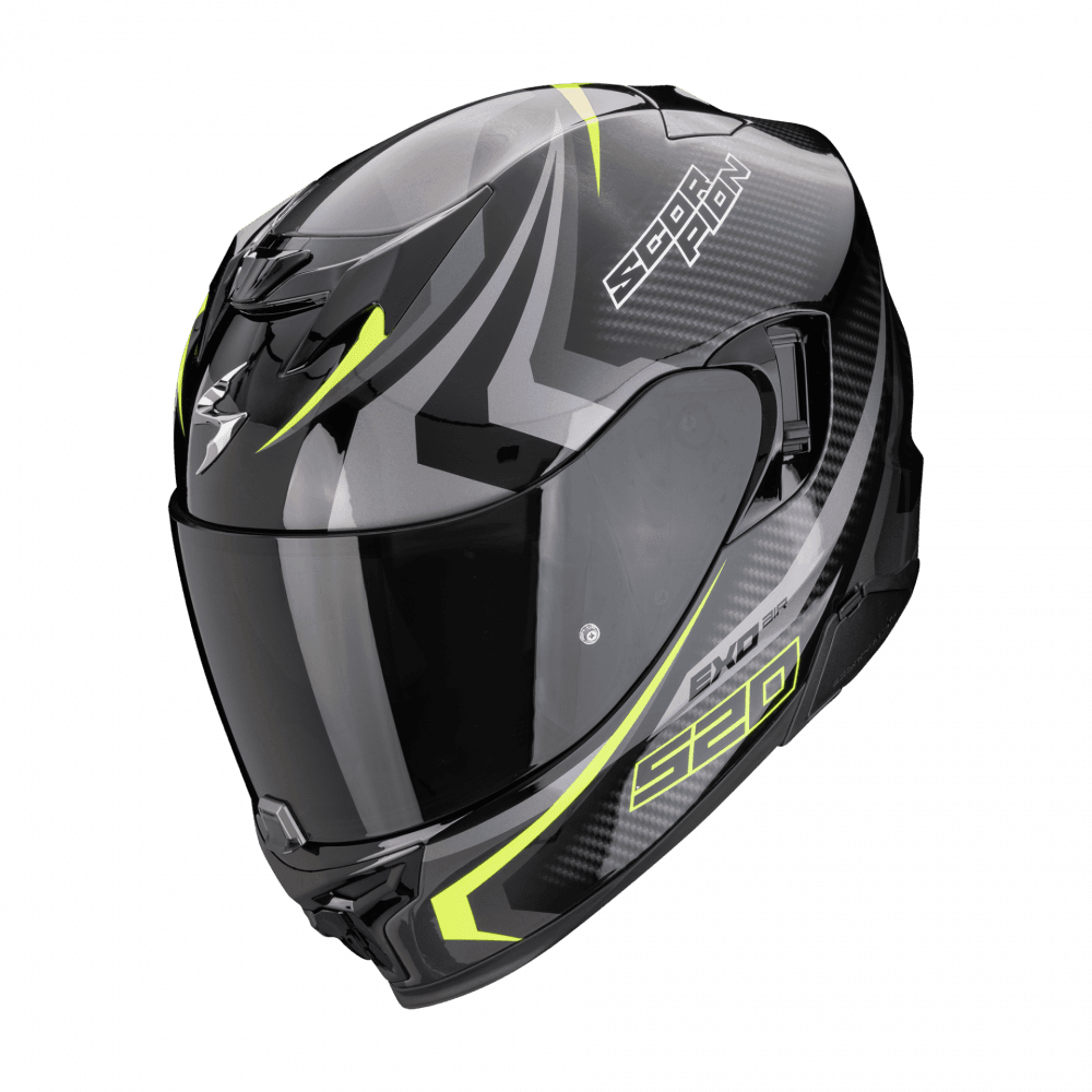 Moto přilba SCORPION EXO-520 EVO AIR TERRA černo/stříbrno/fluo žlutá