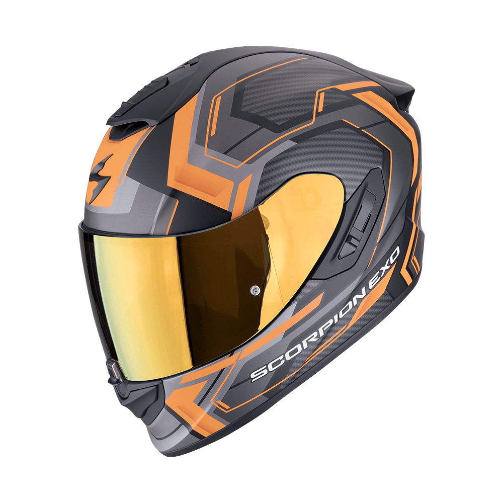 Moto přilba SCORPION EXO-1400 EVO II AIR LINART matná černo/oranžová
