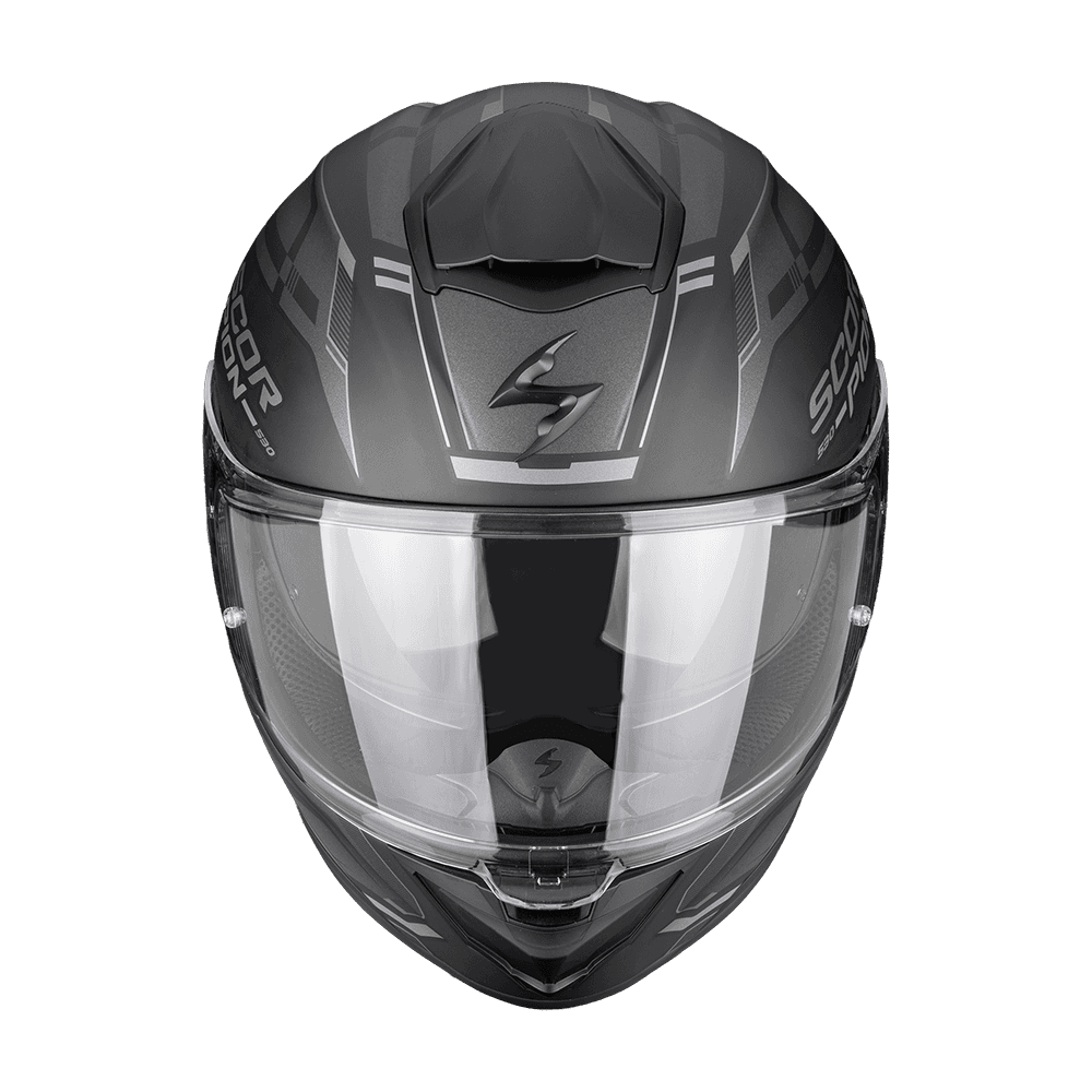 Moto přilba SCORPION EXO-530 AIR SLOPE matná černo/stříbrná