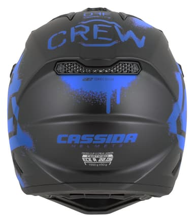 Dětská moto přilba CASSIDA Cross Cup 2 Crew Junior matná černo/modrá 4