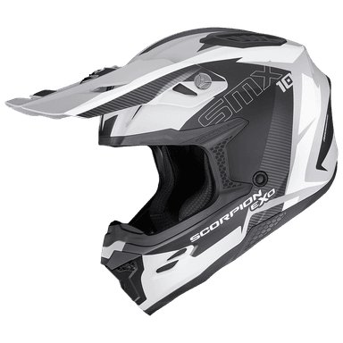 Moto přilba SCORPION SMX-10 SPEED matná šedo/černo/bílá 3
