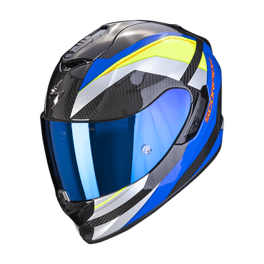 Moto přilba SCORPION EXO-1400 CARBON AIR LEGIONE modro/neonově žlutá 3
