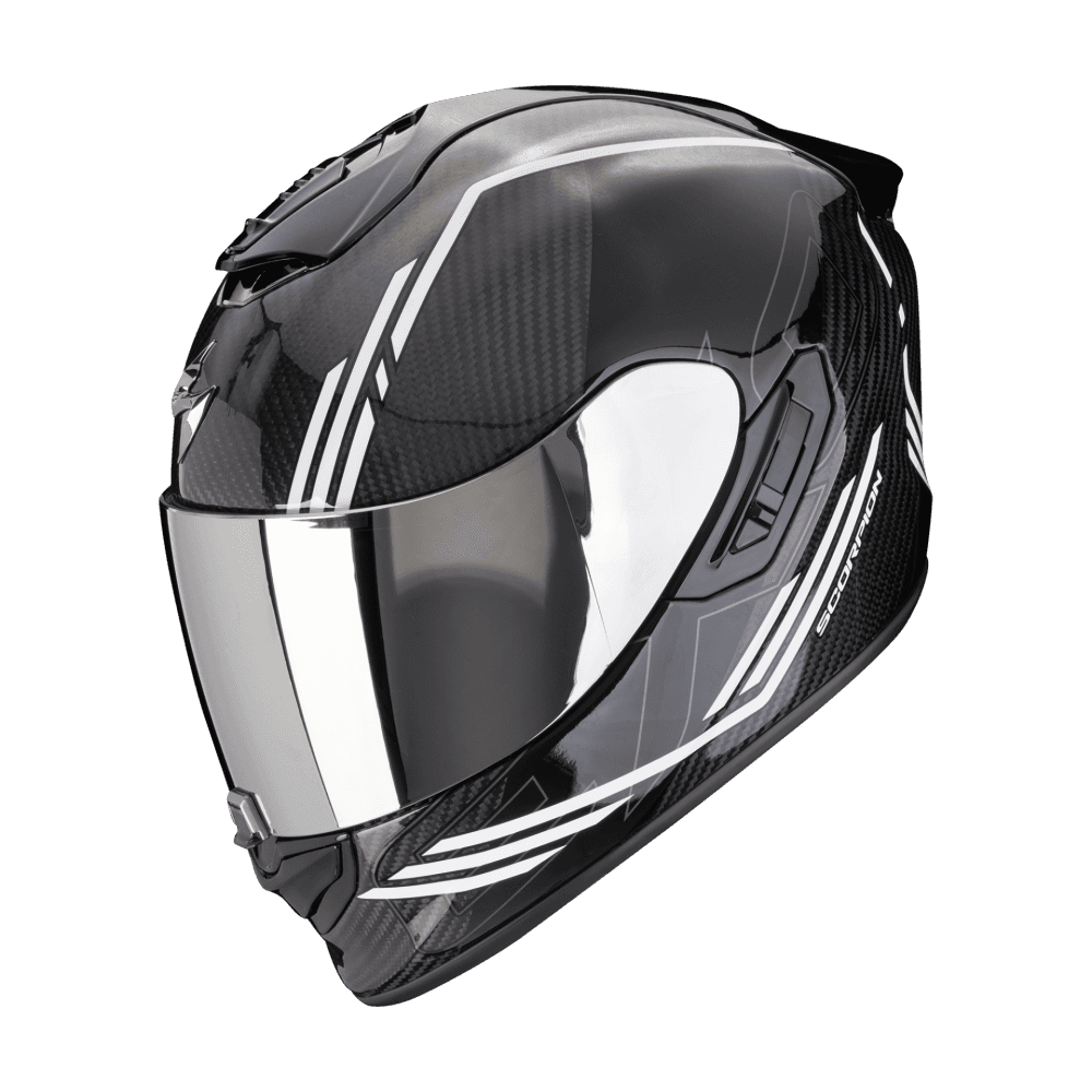 Moto přilba SCORPION EXO-1400 EVO II CARBON AIR REIKA černo/bílá