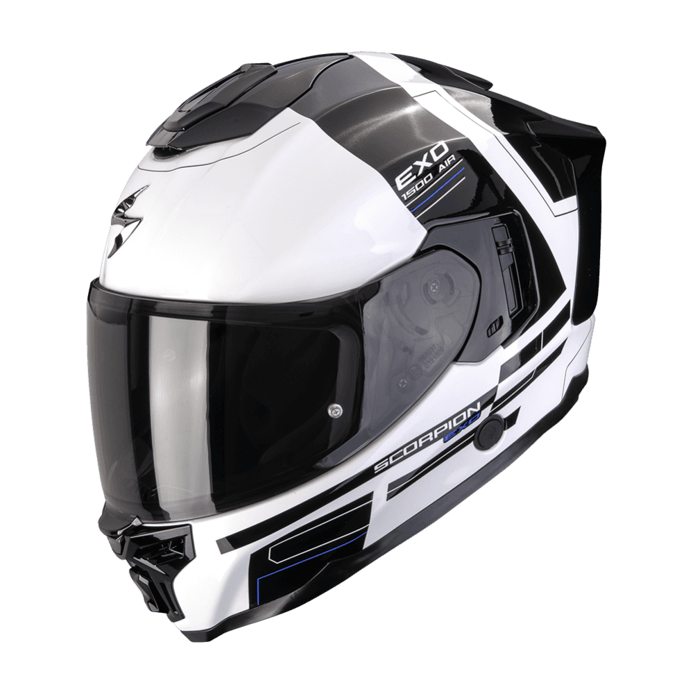 Moto přilba SCORPION EXO-1500 AIR DUAL bílo/černo/modrá