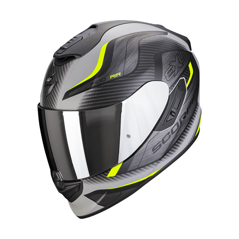 Moto přilba SCORPION EXO-1400 EVO AIR ATTUNE matná šedo/černo/neonově žlutá