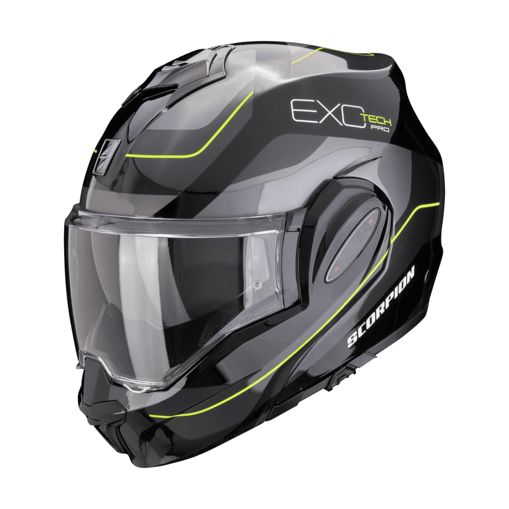 Moto přilba SCORPION EXO-TECH EVO PRO COMMUTA černo/stříbrno/fluo žlutá