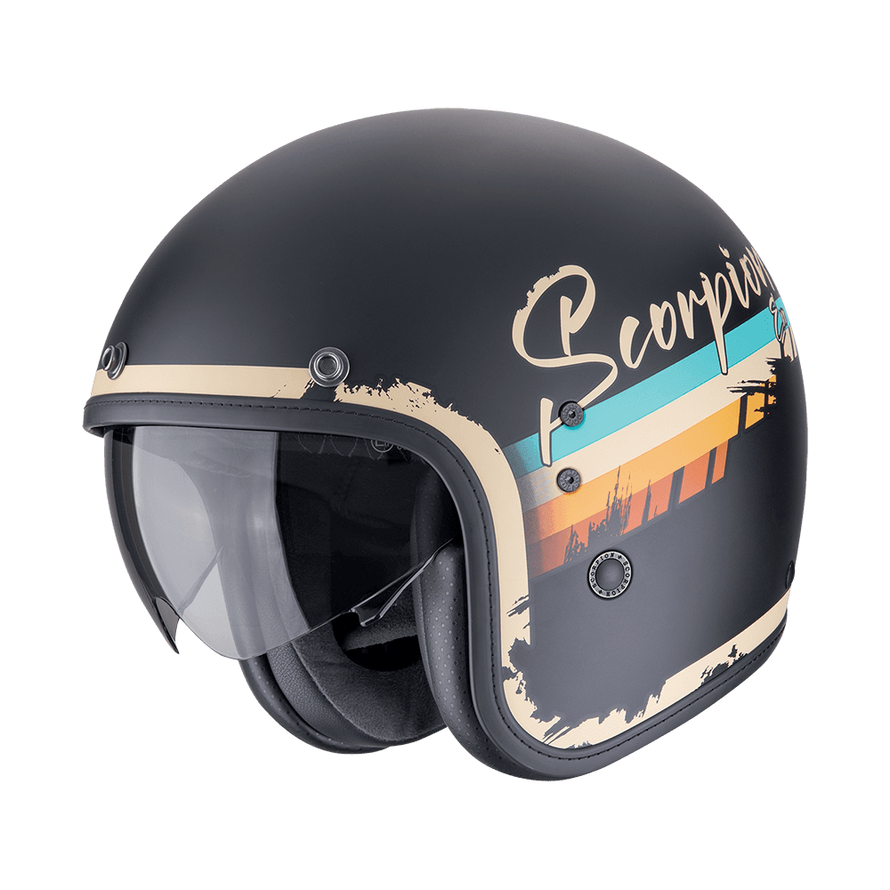 Moto přilba SCORPION BELFAST EVO ADONIS matná černo/béžová