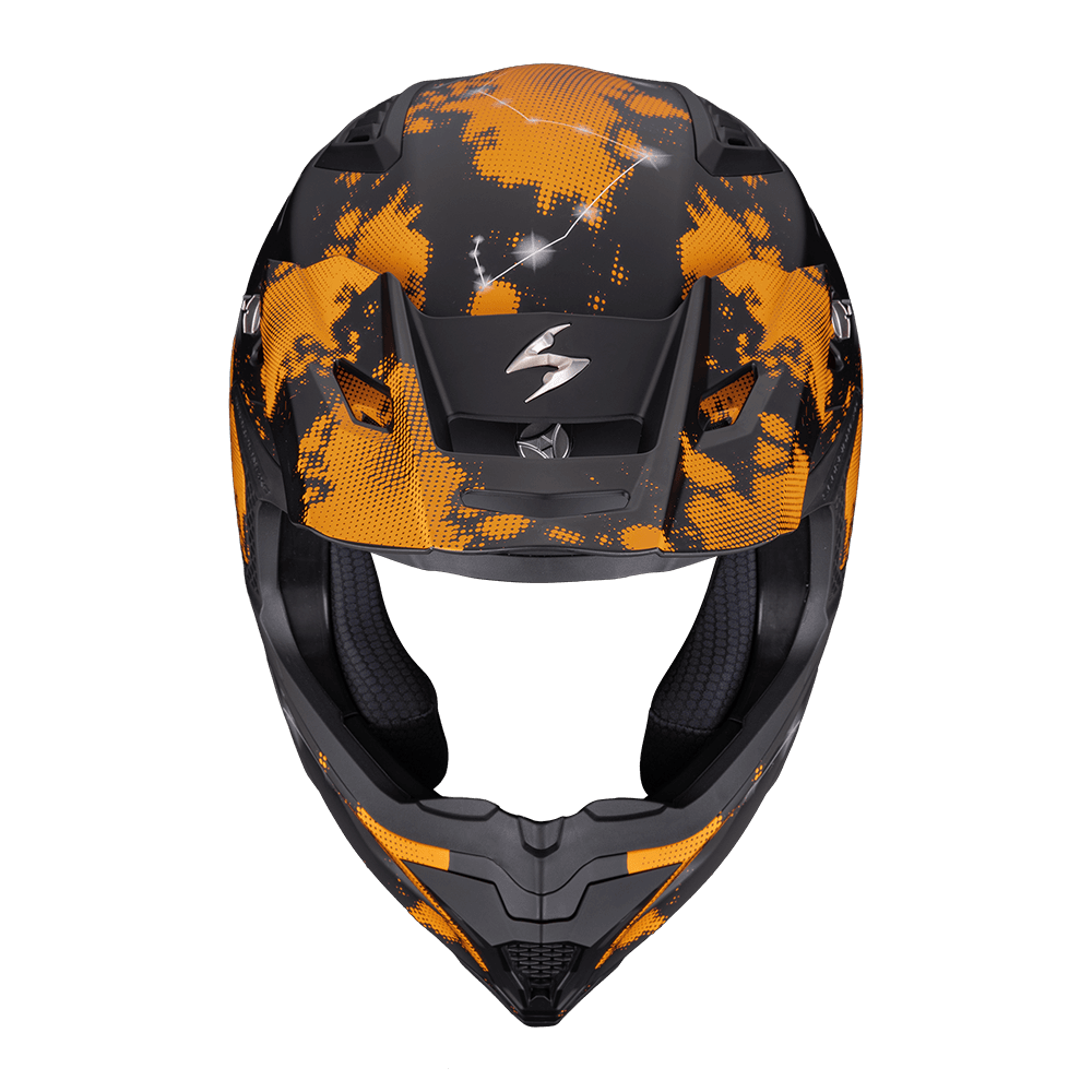 Moto přilba SCORPION SMX-10 VIBE matná černo/oranžová