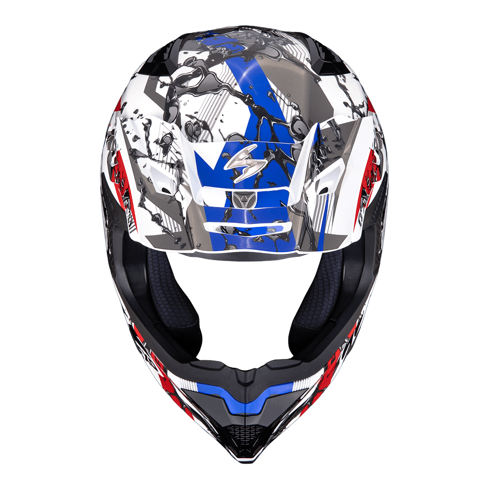 Moto přilba SCORPION SMX-10 GASOLINE bílo/červeno/modrá