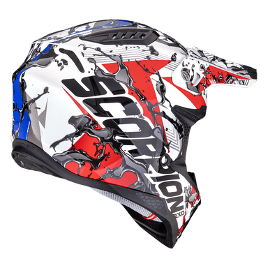 Moto přilba SCORPION SMX-10 GASOLINE bílo/červeno/modrá 2