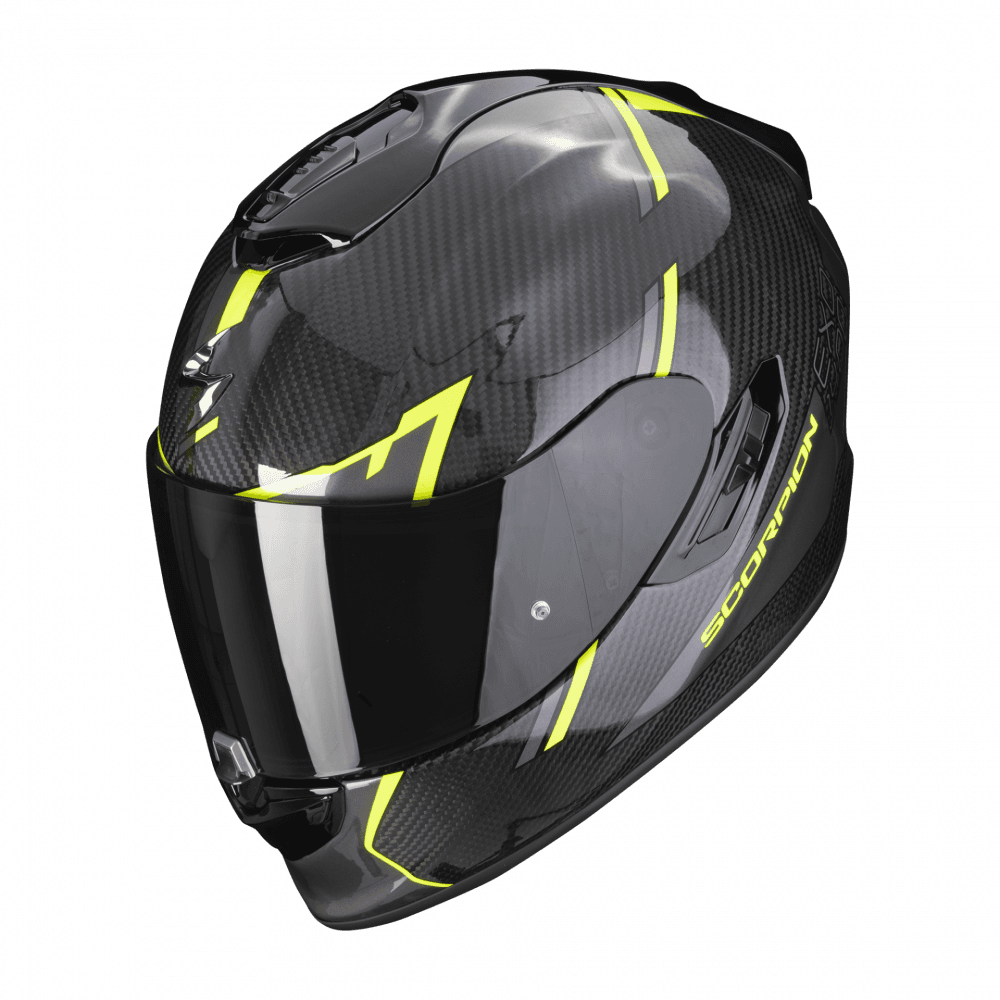 Moto přilba SCORPION EXO-1400 EVO CARBON AIR KENDAL černo/neonově žlutá