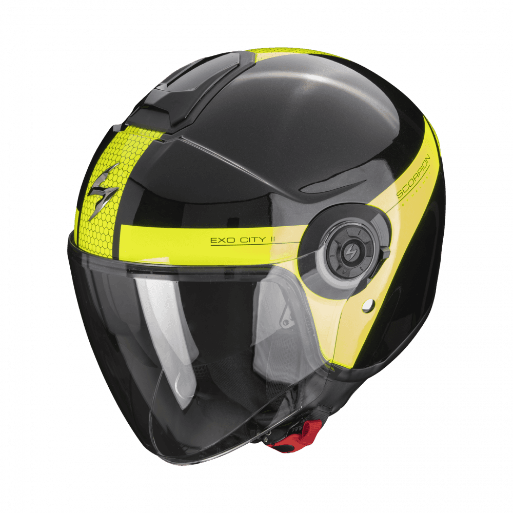 Moto přilba SCORPION EXO-CITY II SHORT metalická černo/neonově žlutá