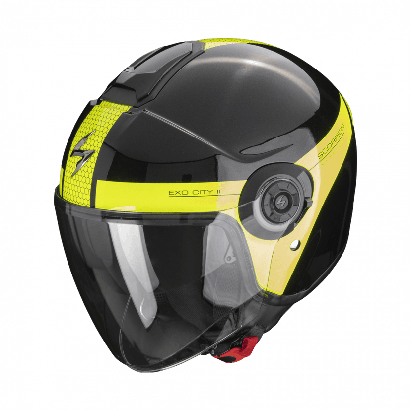 Moto přilba SCORPION EXO-CITY II SHORT metalická černo/neonově žlutá