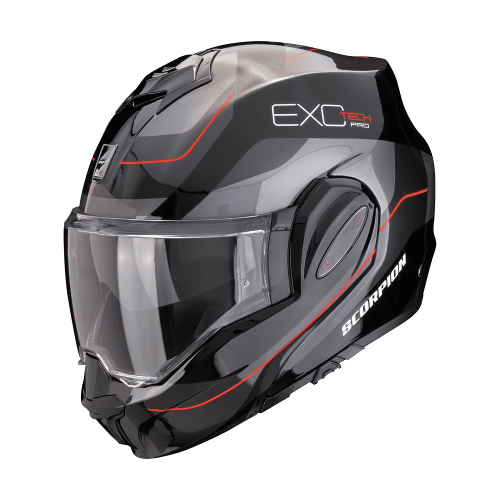 Moto přilba SCORPION EXO-TECH EVO PRO COMMUTA černo/stříbrno/červená