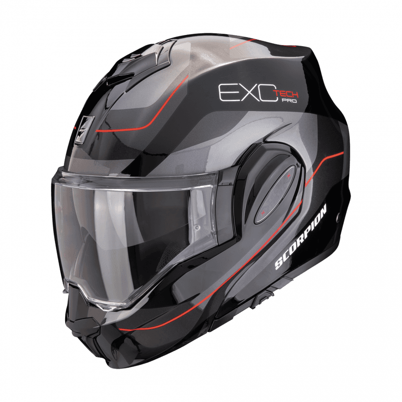 Moto přilba SCORPION EXO-TECH EVO PRO COMMUTA černo/stříbrno/červená