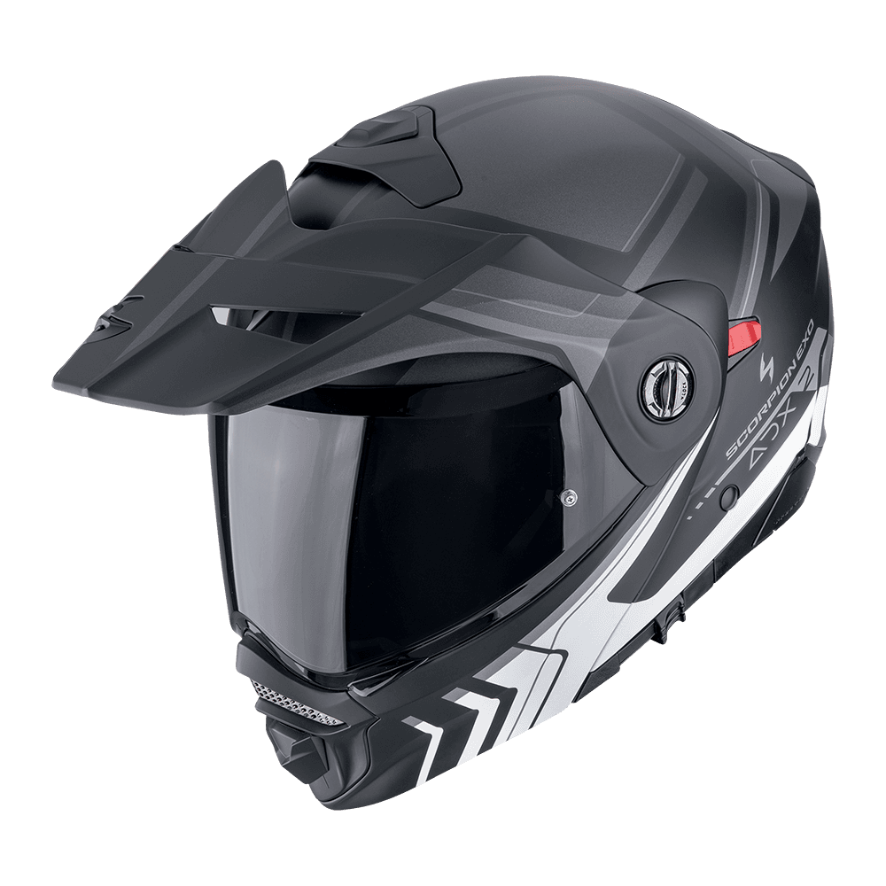 Moto přilba SCORPION ADX-2 LEWIS matná černo/stříbrná