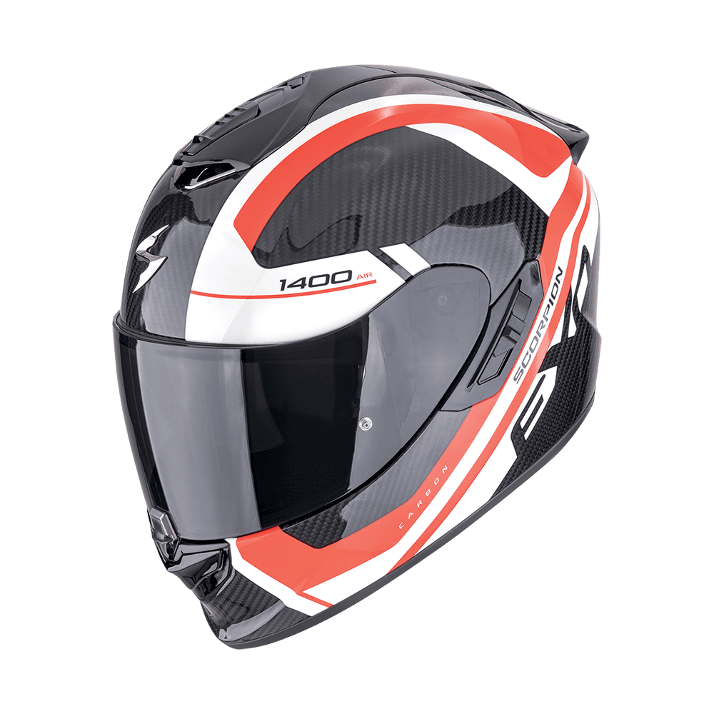 Moto přilba SCORPION EXO-1400 EVO II CARBON AIR ENKO černo/červeno/bílá