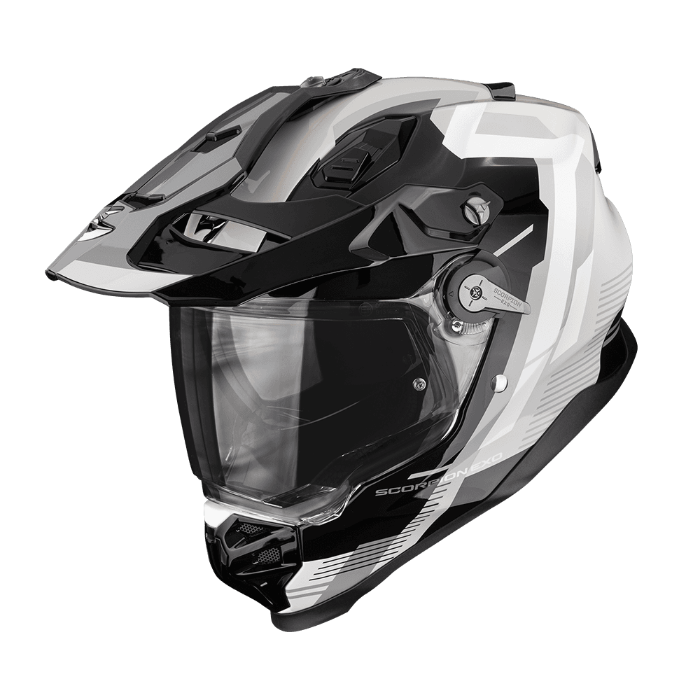 Moto přilba SCORPION ADF-9000 AIR PATROL černo/stříbrná