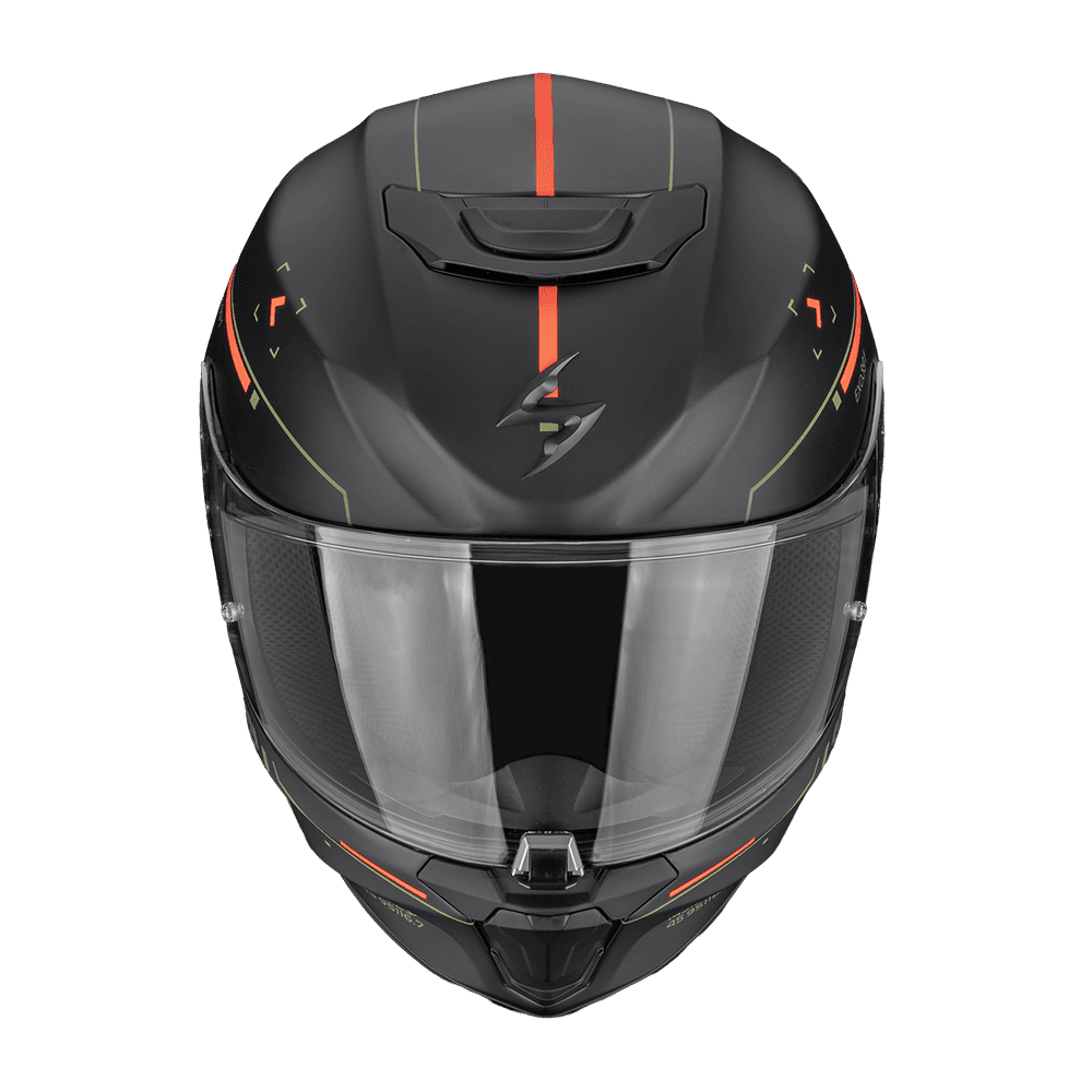 Moto přilba SCORPION EXO-391 IRON matná černo/zeleno/červená