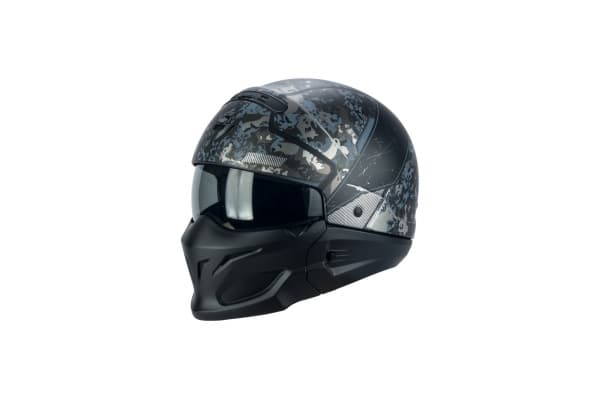 Moto přilba SCORPION EXO-COMBAT OPEX matná černo/stříbrná
