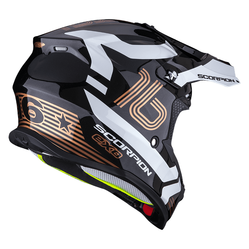 Moto přilba SCORPION VX-16 AIR TUB metalická černo/zlatá
