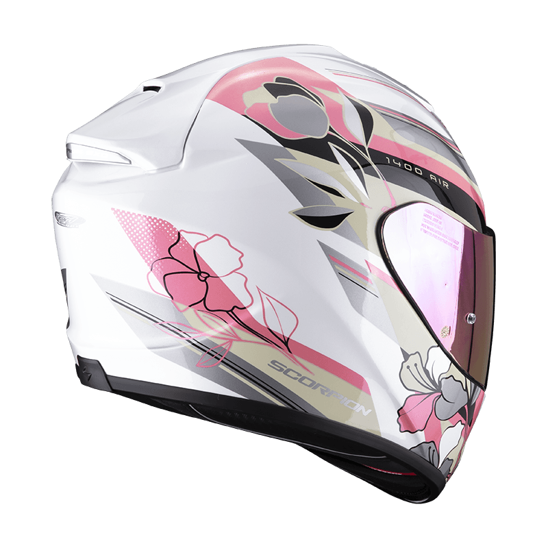 Moto přilba SCORPION EXO-1400 EVO AIR GAIA perleťové bílo/růžovo/zelená