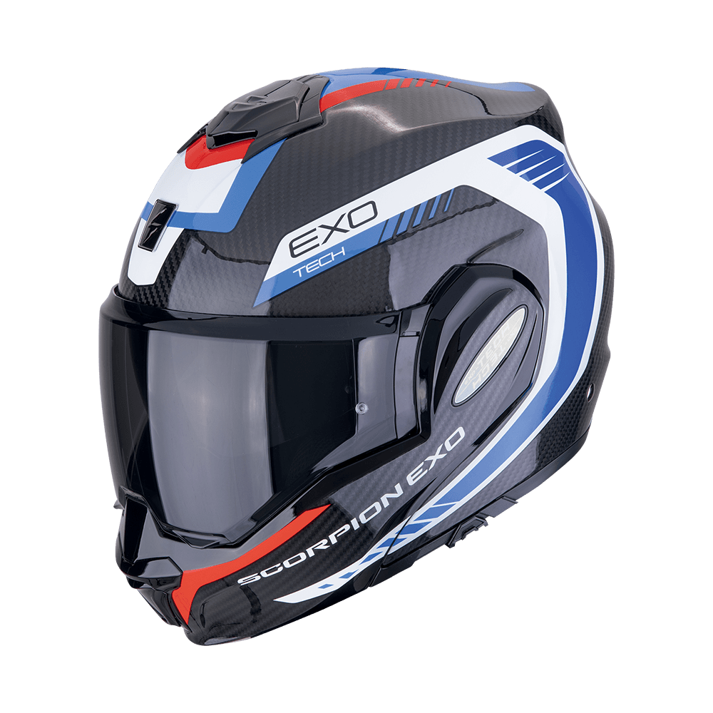 Moto přilba SCORPION EXO-TECH EVO CARBON COSY černo/modro/červená
