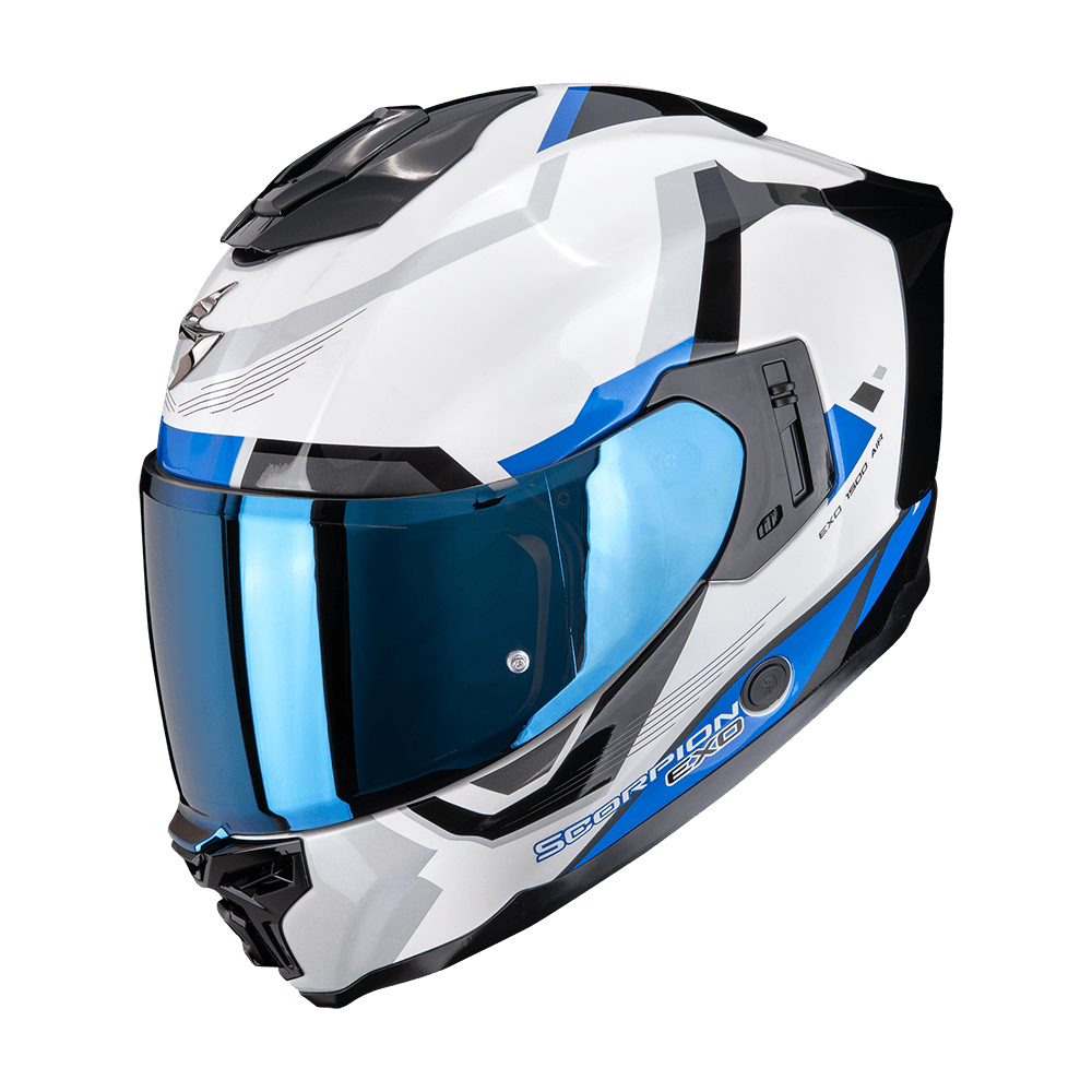 Moto přilba SCORPION EXO-1500 AIR ARENA bílo/modrá