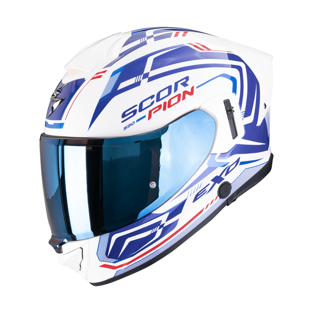 Moto přilba SCORPION EXO-530 AIR SLOPE bílo/modro/červená
