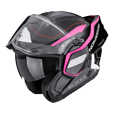 Moto přilba SCORPION EXO-TECH II PASSAGER černo/stříbrno/růžová 2