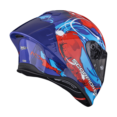 Moto přilba SCORPION EXO-R1 EVO II AIR THRUST červeno/modrá 2
