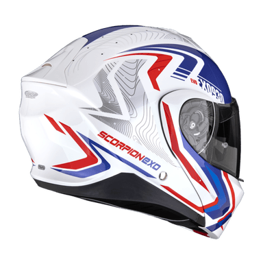 Moto přilba SCORPION EXO-930 EVO ALPHA bílo/červeno/modrá 2