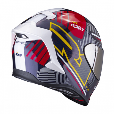Moto přilba SCORPION EXO-R1 EVO AIR VICTORY červeno/modro/žlutá 2