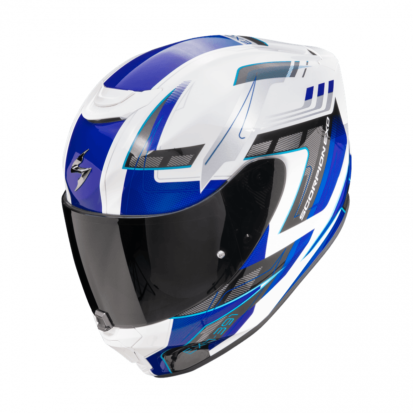 Moto přilba SCORPION EXO-391 CAPTOR bílo/modrá