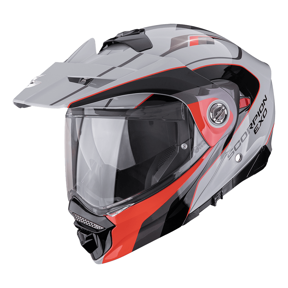 Moto přilba SCORPION ADX-2 KAMPS šedo/červená